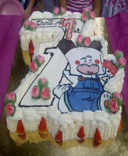 Torta con cialda